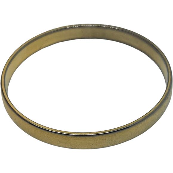 Vintage Monet Gold Tone Bangle Bracelet Classic 80s Minimalist Designer - Picture 8 of 16